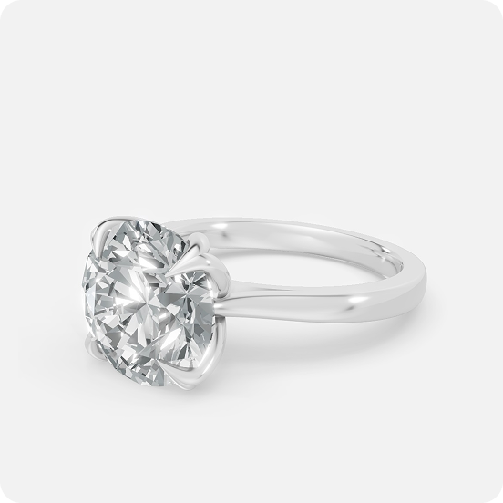 Tulip Solitaire Cathedral Engagement Ring - Image 2
