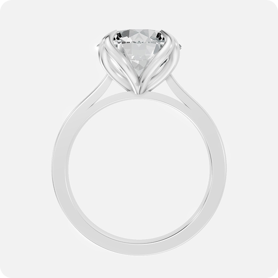 Tulip Solitaire Cathedral Engagement Ring - Image 3