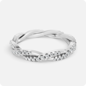 Twisted Pavé Eternity Band