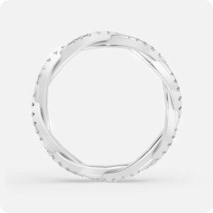 Twisted Pave Eternity Band-Silver