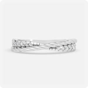 Twisted Rope Diamond Band
