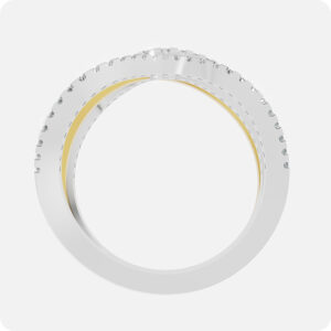 Two-Tone Infinity Cross Ring-Silver