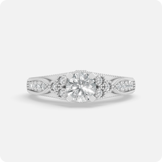 Aura Antique Milgrain Solitaire