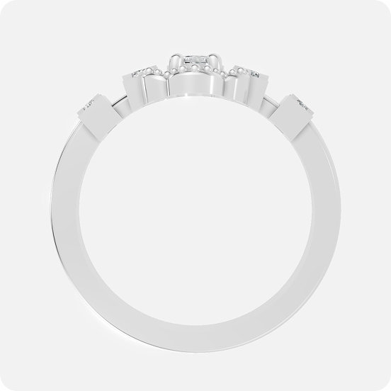 Vintage Quatrefoil Oval Solitaire - Image 3