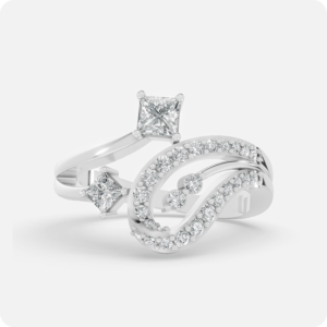 Whirlwind Princess Duo Ring-Silver