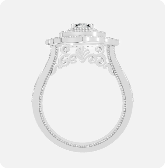 Zavira Layered Halo Diamond Ring - Image 2