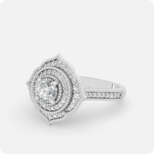 Zavira Layered Halo Diamond Ring