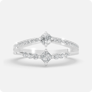 Zenith Peak Diamond Duo Ring - Silver