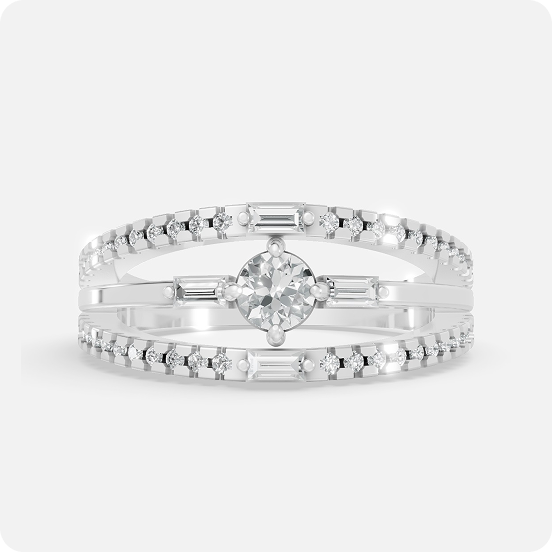 Zenith Two-Tone Chevron Bypass Ring