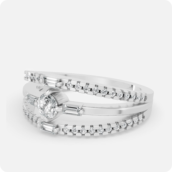 Zenith Two-Tone Chevron Bypass Ring - Image 2